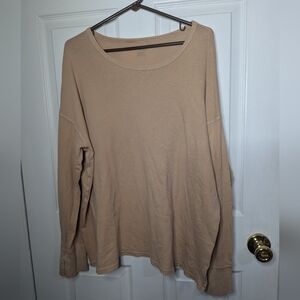 Talentless Mens Sweatshirt Size Small Beige Crewneck Long Sleeve Pullover Top
